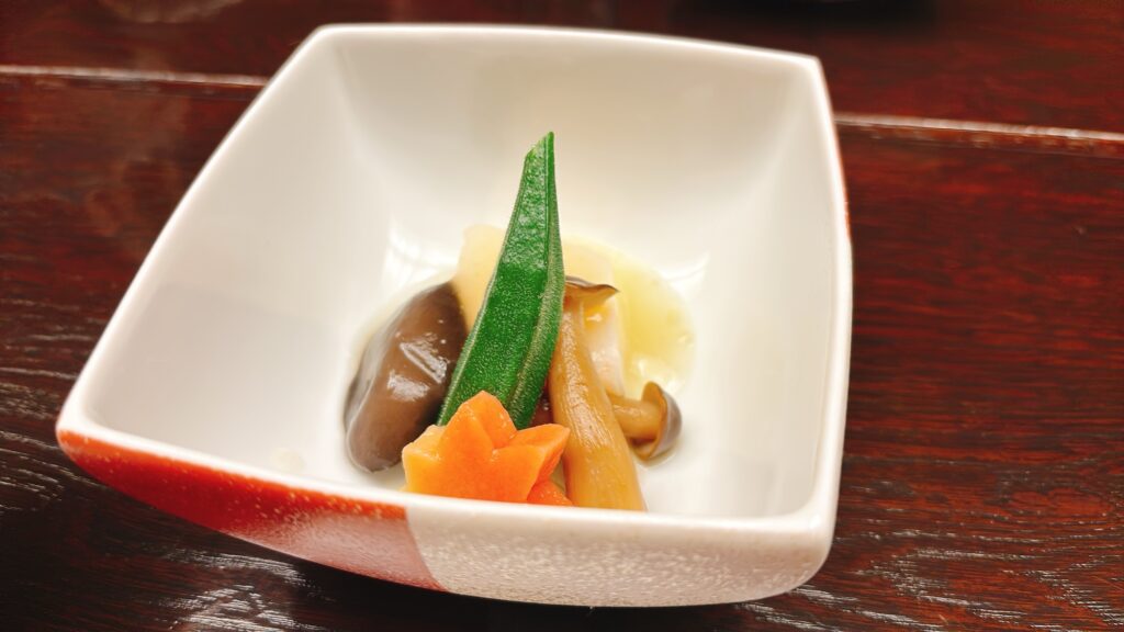 野菜ときのこの煮物（嵐渓荘）