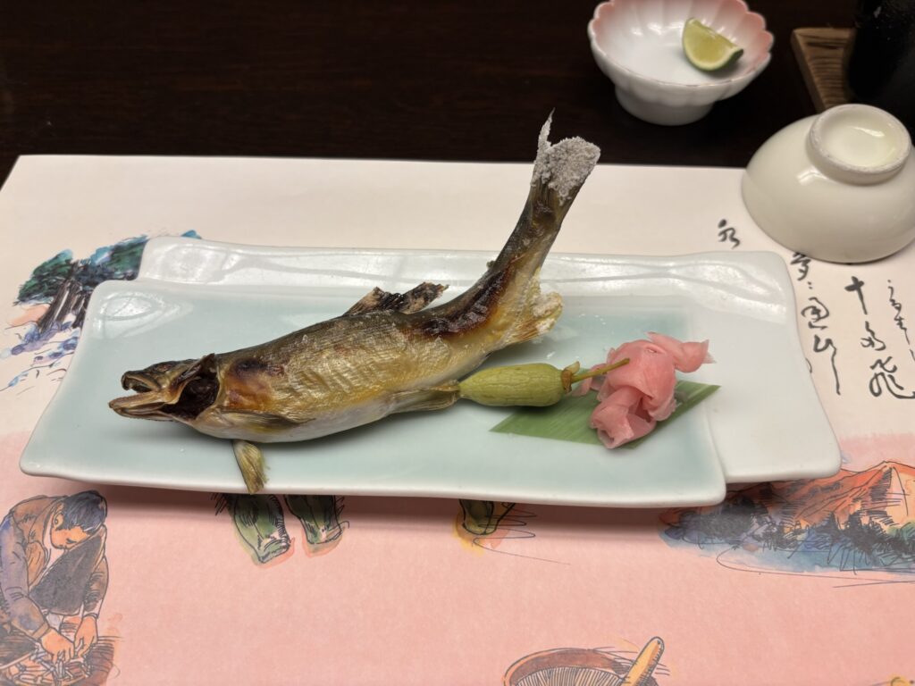 鮎の塩焼き（嵐渓荘）