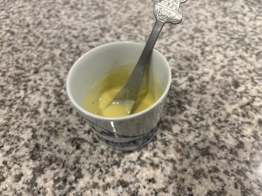 裏ごしコーンとバランスキューブのコーンポタージュ風