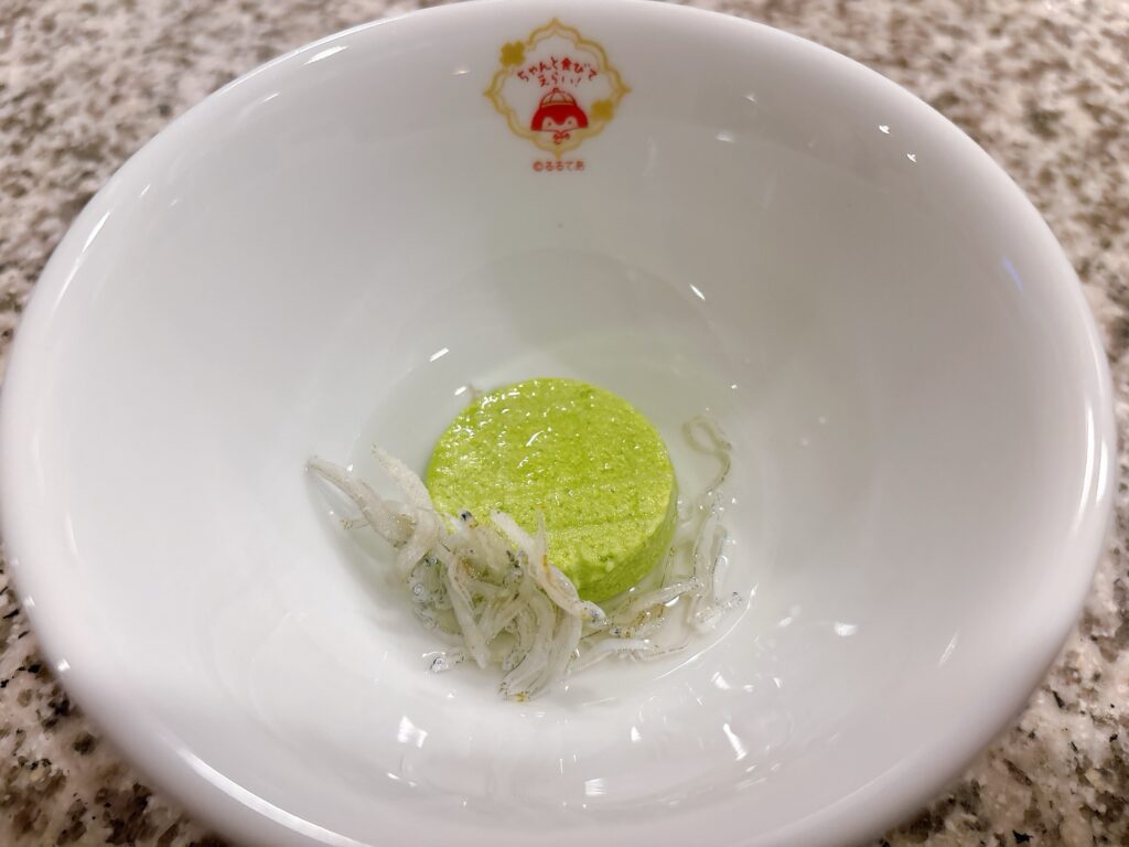 裏ごし枝豆としらす干し