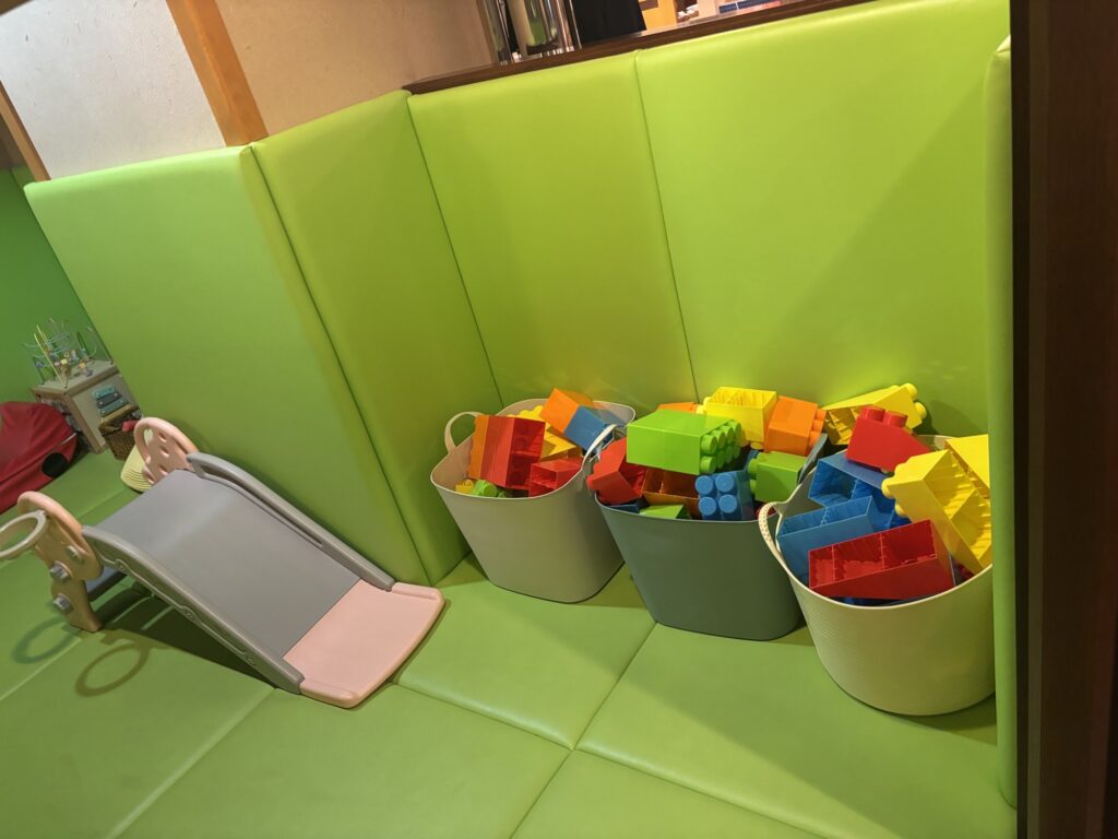 キッズコーナーのおもちゃ（月岡温泉 白玉の湯 泉慶）